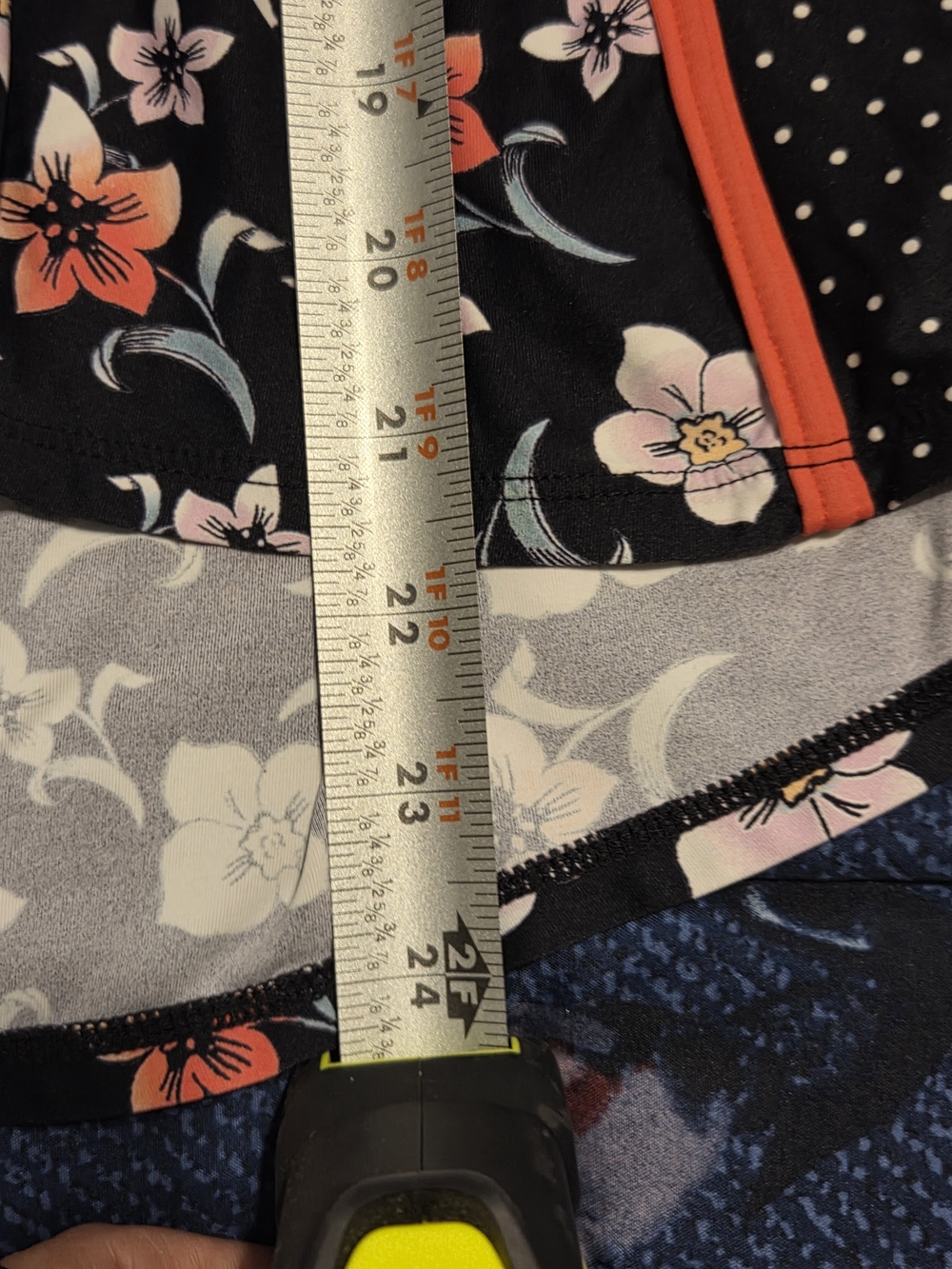 Beach House Black Floral Tankini with Orange Trim - Picture 6 of 6